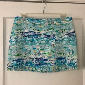 Lilly Pulitzer High Tide Toile Mini Skirt